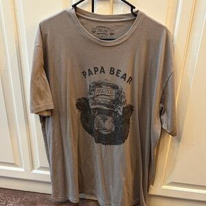 Yeeyee Papa Bear Graphic T-Shirt - Brown